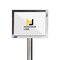 Montour Line Sign Frame Floor Standing 8.5 x 11 in. H Polished Stainless Steel FS200-8511-H-PS - alternate 1